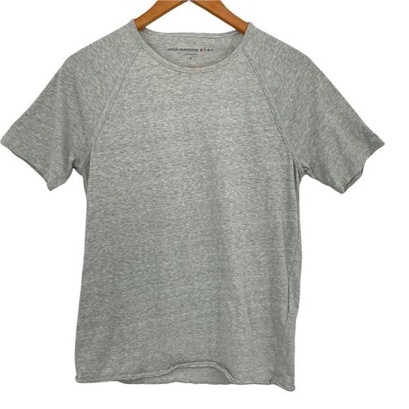 John Varvatos  Grey Pullover Stretch Crewneck Short Sleeve Basic Everyday Top - Picture 1 of 5